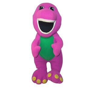 Vintage Playskool Barney the Dinosaur Plush Purple Stuffed Animal Toy 17 inch